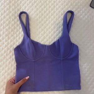 purple corset zara top